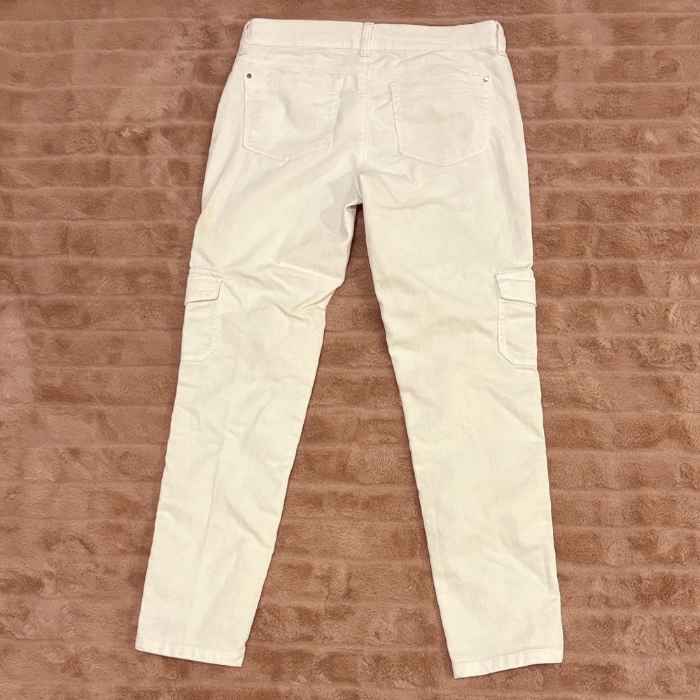 White House Black Market White Cargo-Style Skinny Jeans - Picture 4 of 4